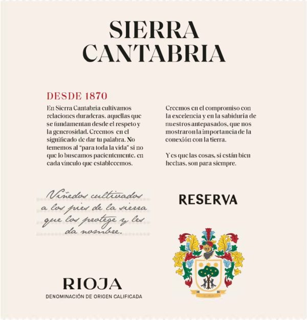 Sierra Cantabria Rioja Reserva 2016- 1022244