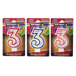Number '3' Candles by Windy City Novelties- CDL41503UN