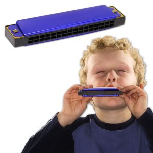 Blue Harmonica by Windy City Novelties- MUS035EA