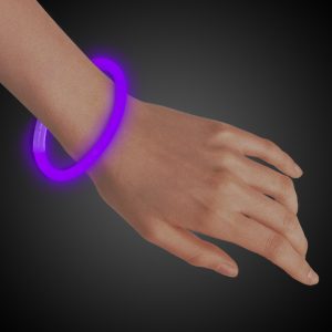 Purple 8" Glow Bracelets by Windy City Novelties- GBS9-GBS904UN