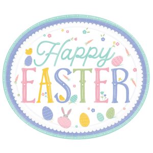 Happy Easter Oval Plates by Windy City Novelties- PAP2496DPUN
