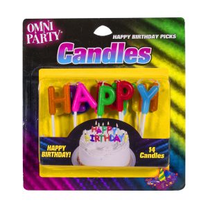 Happy Birthday Pick Candles by Windy City Novelties- CDL45047UN