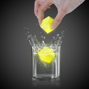 Yellow Glow Ice Cubes by Windy City Novelties- GSW433UN