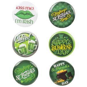 St. Patrick's Day Buttons by Windy City Novelties- JLR358UN