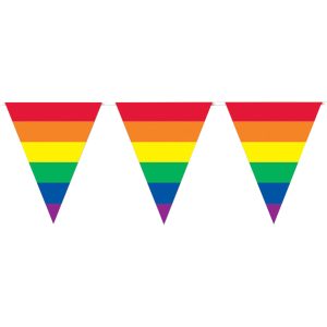 Rainbow Pennant Banner Decoration by Windy City Novelties- DEC57721EA
