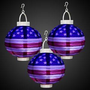 Patriotic Light-Up Lanterns by Windy City Novelties- DEC52146UN