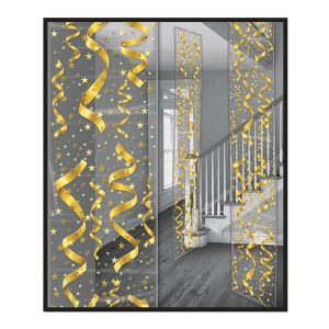 Gold Swirl Party Panels by Windy City Novelties- DEC52179UN