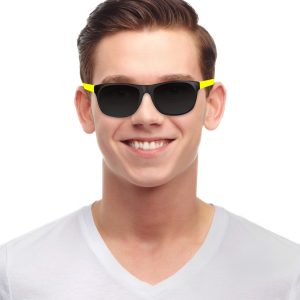 Neon Yellow Retro Sunglasses by Windy City Novelties- GLS09-GLS093DZ