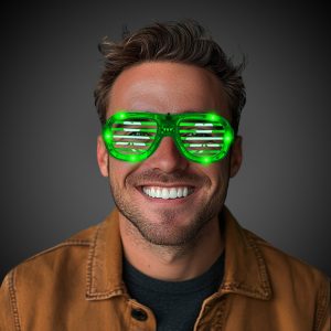 LED St. Pat's Shamrock Slotted Shades by Windy City Novelties- GLS614EA