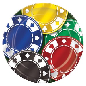 Poker Chips 9" Plates by Windy City Novelties- PAP56248DPUN