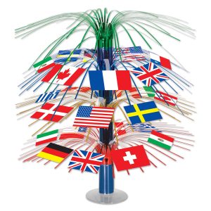 International Flag Cascade Centerpiece - 18" by Windy City Novelties- DEC50545EA