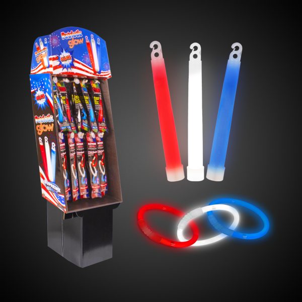 Patriotic Glow Retail Floor Display by Windy City Novelties- RFG003UN