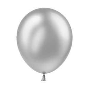 Silver Latex 12" Balloons by Windy City Novelties- BAL912161