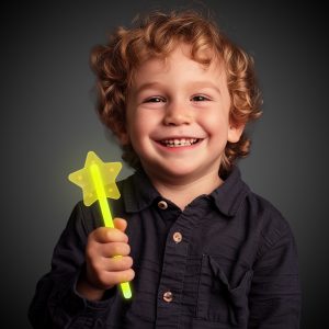 Yellow Star Glow Wand by Windy City Novelties- GNO053EA