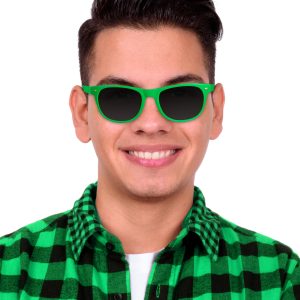 Green Retro Sunglasses by Windy City Novelties- GLS19-GLS190DZ