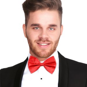Red Satin Bow Tie by Windy City Novelties- APR05-APR054EA
