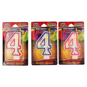 Number '4' Candles by Windy City Novelties- CDL41504UN
