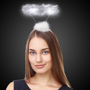 LED White Angel Halo Headband by Windy City Novelties- HAT1067EA