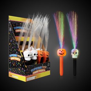 LED Halloween Fiber Optic Wands Retail Counter Display by Windy City Novelties- RCL074UN