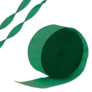 Green Crepe Paper Streamer by Windy City Novelties- DEC1820203EA