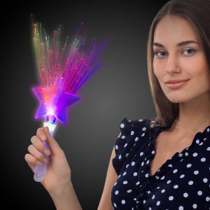 Fiber Optic LED and Light - Up Star Wand by Windy City Novelties- LIT246EA