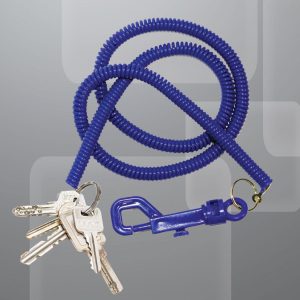 Blue Plastic 23" Coil Keychain with Clip 12 Pack by Windy City Novelties- APR189DZ