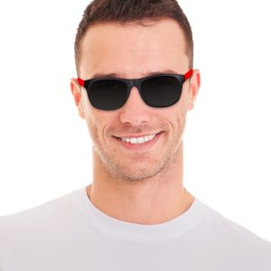 Neon Red Retro Sunglasses - 12 Pack by Windy City Novelties- GLS09-GLS092DZ