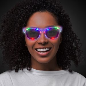 LED Square Frame Sunglasses by Windy City Novelties- LIT1281EA