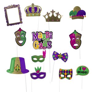 Mardi Gras Photo Booth Prop Kit by Windy City Novelties- DEC399406UN