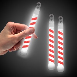 Candy Cane 6" Glow Sticks by Windy City Novelties- GLP767UN