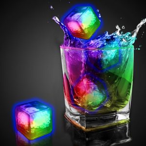 Rainbow Liquid-Activated LED Ice Cubes by Windy City Novelties- LIT68-LIT687DZ