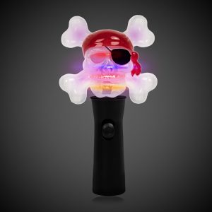 LED Pirate Skull Wand by Windy City Novelties- LIT164EA