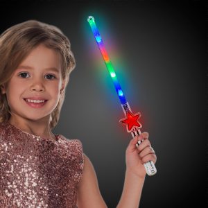 LED Multi-Color Star Wand by Windy City Novelties- LIT1156EA