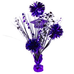 Purple Congrats Grad 18" Centerpiece by Windy City Novelties- DEC110199106EA