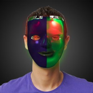 Mardi Gras LED Double Face Mask by Windy City Novelties- APR268EA
