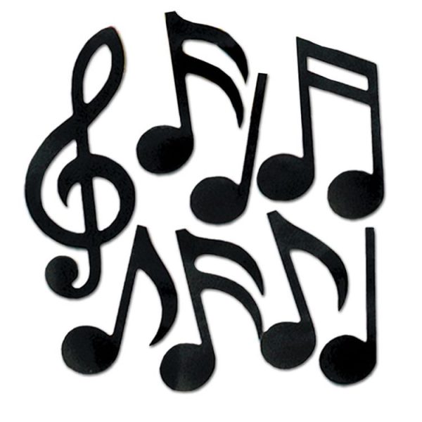 Foil Music Notes - 12 Pack by Windy City Novelties- DEC55881UN