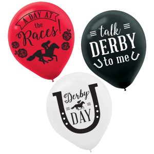 Derby Day 12" Latex Balloons by Windy City Novelties- BAL112050UN