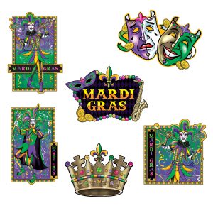 Mardi Gras Jumbo Cutouts by Windy City Novelties- DEC190634UN