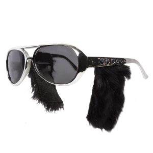 King Silver Sunglasses with Sideburns by Windy City Novelties- GLS175EA