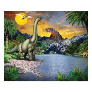 Dinosaur Wall Mural Backdrop by Windy City Novelties- DEC54984EA