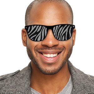 Zebra Print Novelty Sunglasses by Windy City Novelties- BIL562EA