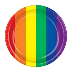 Rainbow 9" Plates by Windy City Novelties- PAP538DPUN