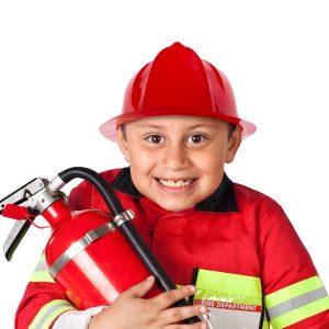 Red Kids' Fire Helmets by Windy City Novelties- HAT624DZ
