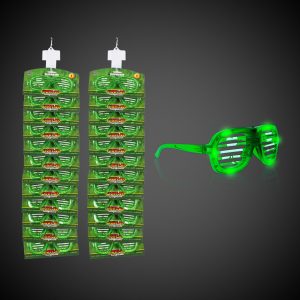 St. Patrick's Day LED Sunglasses Retail Display by Windy City Novelties- RHG605UN