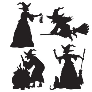 Witch Silhouettes by Windy City Novelties- DEC00946UN