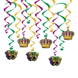 Mardi Gras Whirl Decorations by Windy City Novelties- DEC53591UN