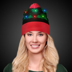 LED Holiday Knit Beanie by Windy City Novelties- HAT653EA