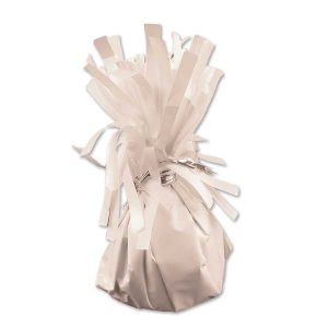 White Foil Balloon 2 1/2" Weight by Windy City Novelties- BAL02-BAL025EA