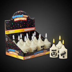 LED Halloween Boo Candles Retail Counter Display by Windy City Novelties- RCL934UN
