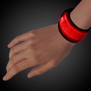LED Red Slap Bracelet by Windy City Novelties- LIT52-LIT525EA